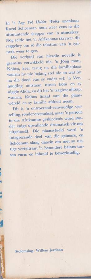 'n Lug vol helder wolke - Karel Schoeman