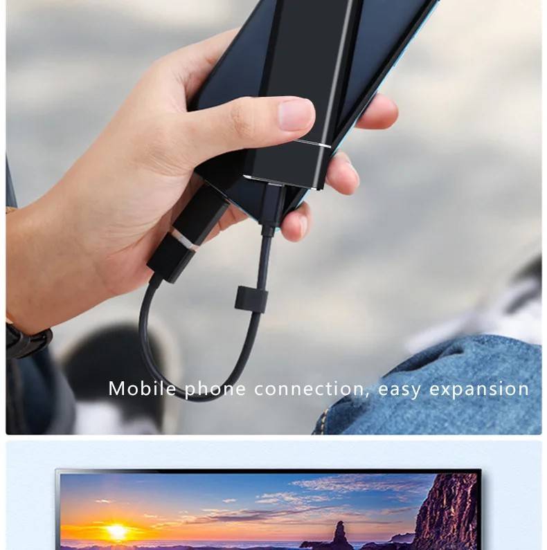 Portable SSD 1TB  External Hard Disk High Speed Solid State Drive USB3.1 Type-C Storage Device