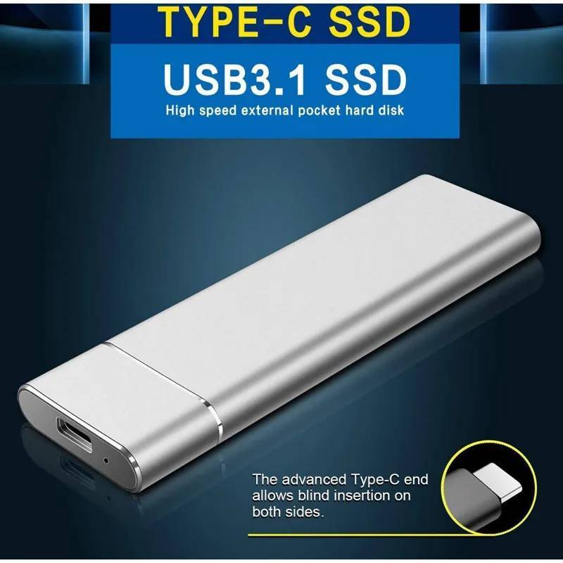 Portable SSD 1TB  External Hard Disk High Speed Solid State Drive USB3.1 Type-C Storage Device