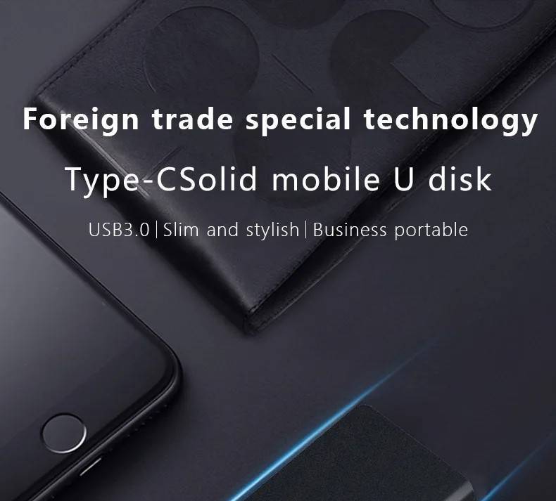 Portable SSD 1TB  External Hard Disk High Speed Solid State Drive USB3.1 Type-C Storage Device