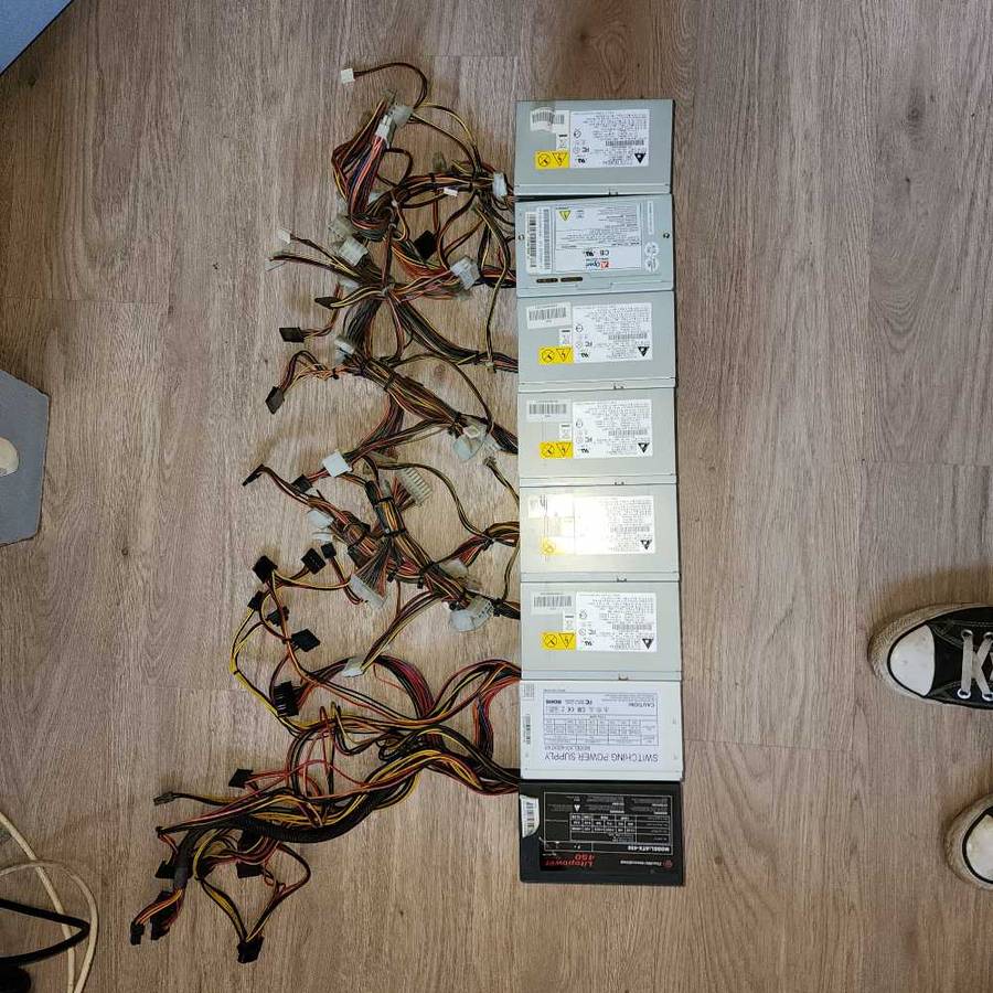 Bulk lot of PC power supplies