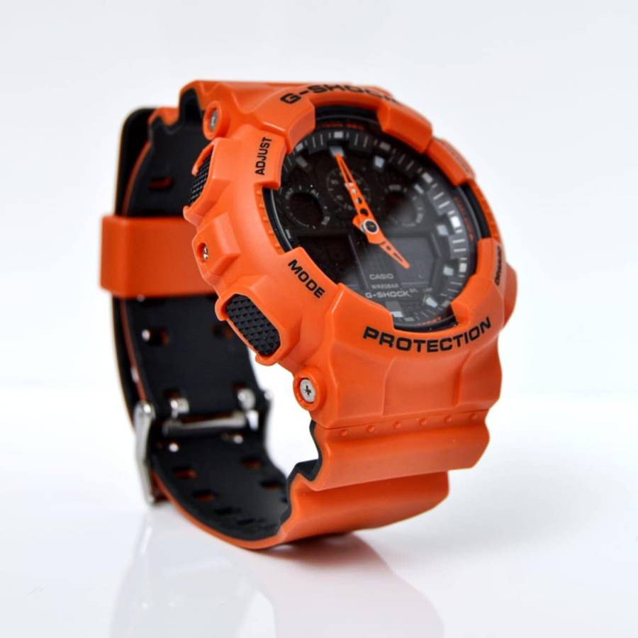Casio G-Shock GA-100 Military Series Watches - Orange/One Size