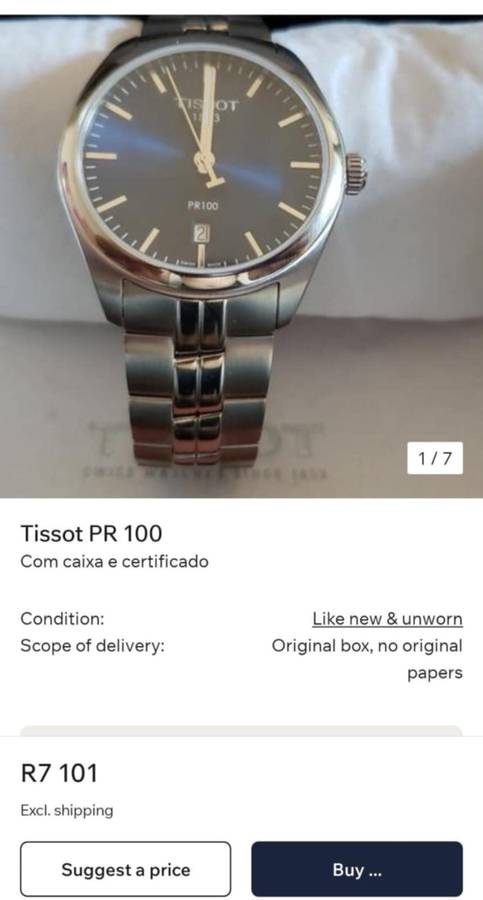 Tissot PR 100 Men's Titanium Watch