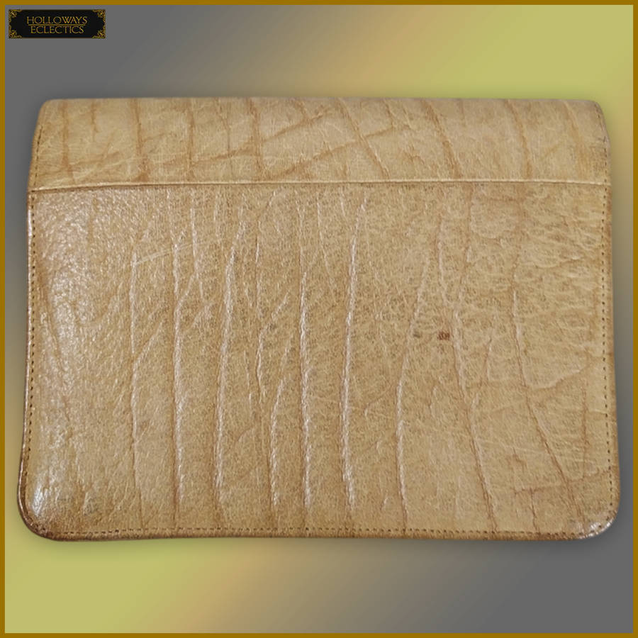 Vintage Genuine Topaz Elephant Hide Purse