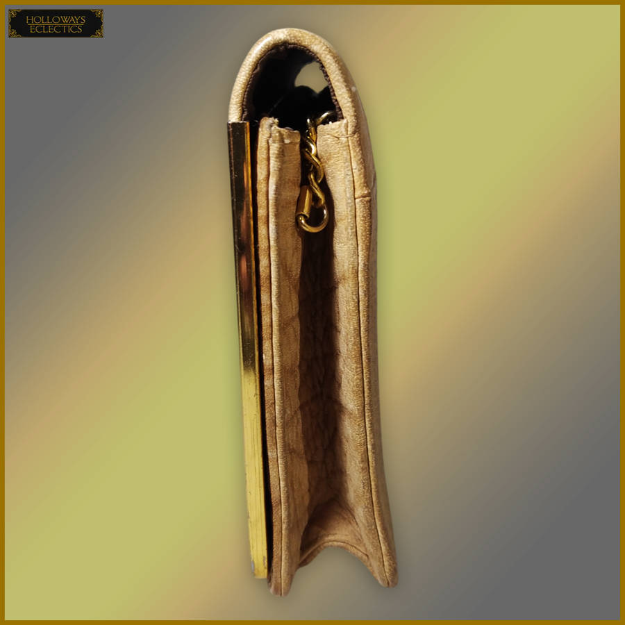 Vintage Genuine Topaz Elephant Hide Purse