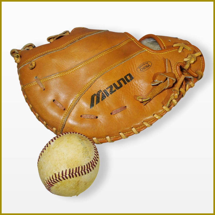 Power Close Mizuno Baseball Glove And Baseball