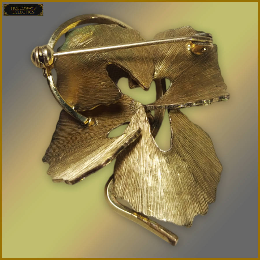 Vintage Rolled Gold Brooch With Pearl