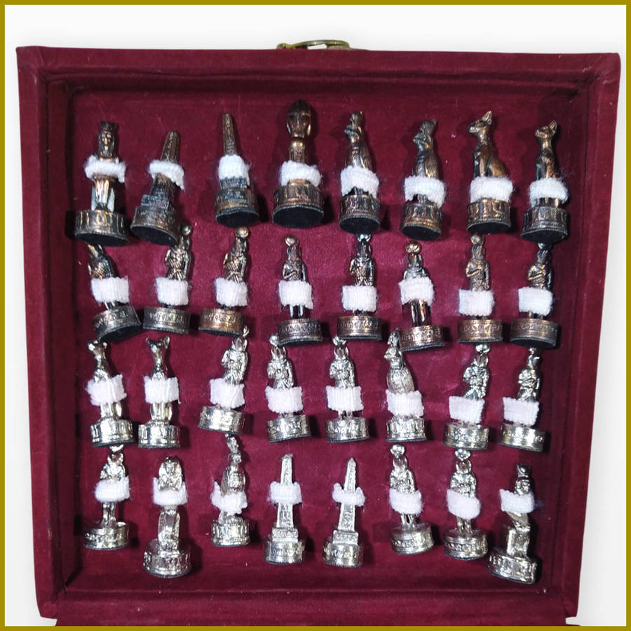 Vintage Egyptian Themed Chess Set
