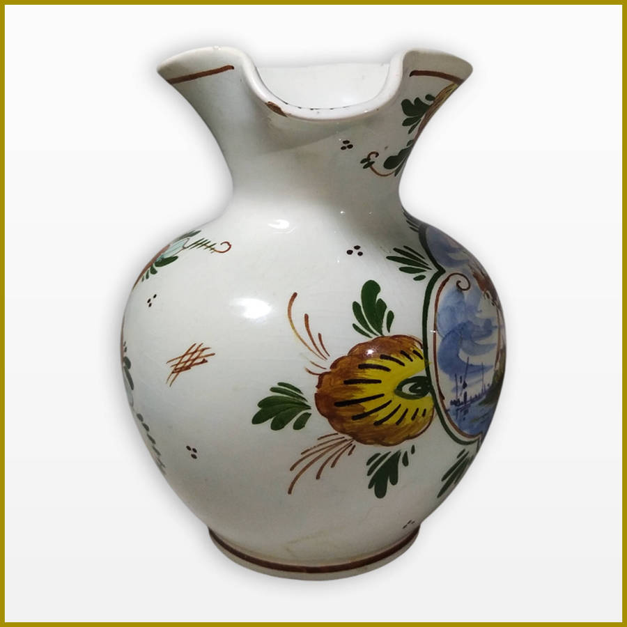 Rare Delft Coloured Milk Jug