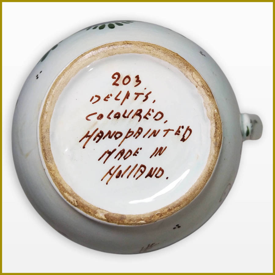 Rare Delft Coloured Milk Jug