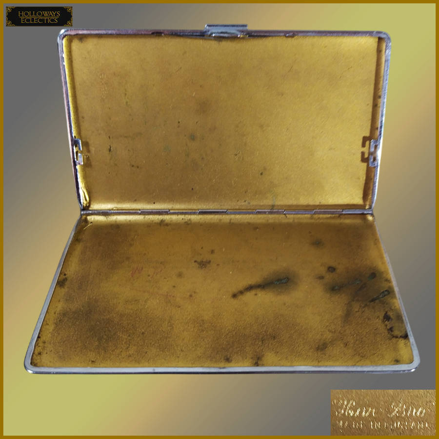 Vintage Hans Bro Silverplated Cigarette Case