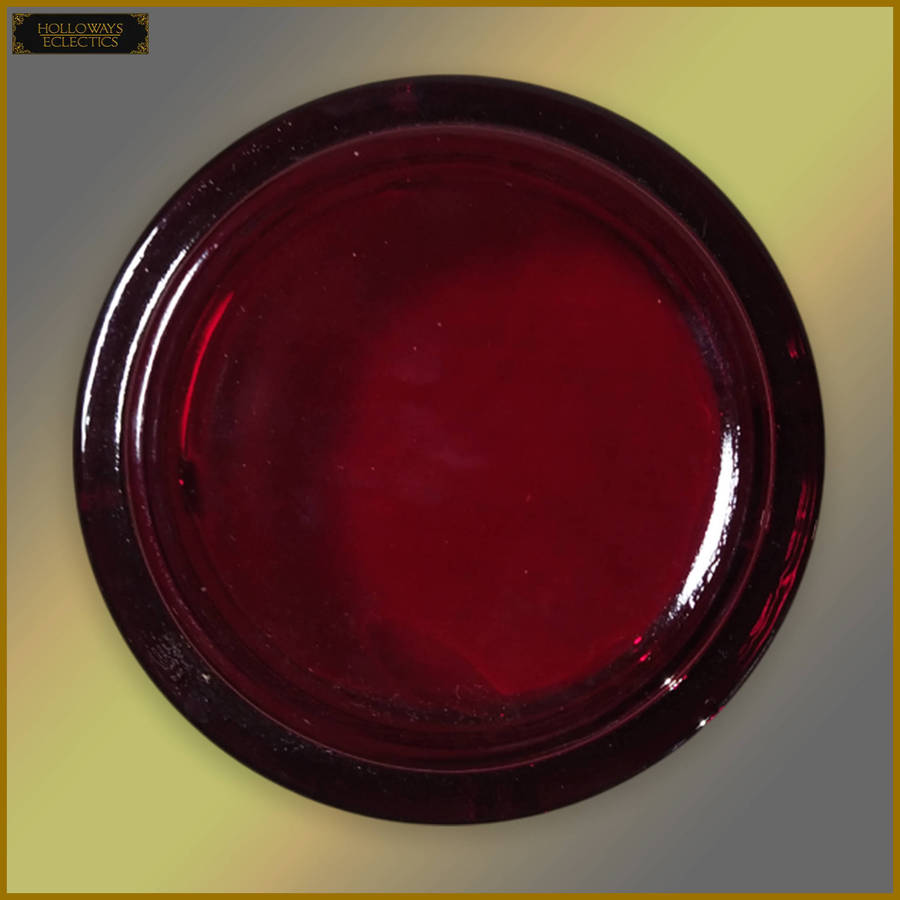 Red Glass Ashtray