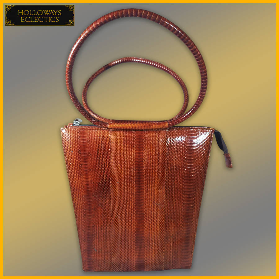 Genuine Custom Snake Skin Leather Hand Bag