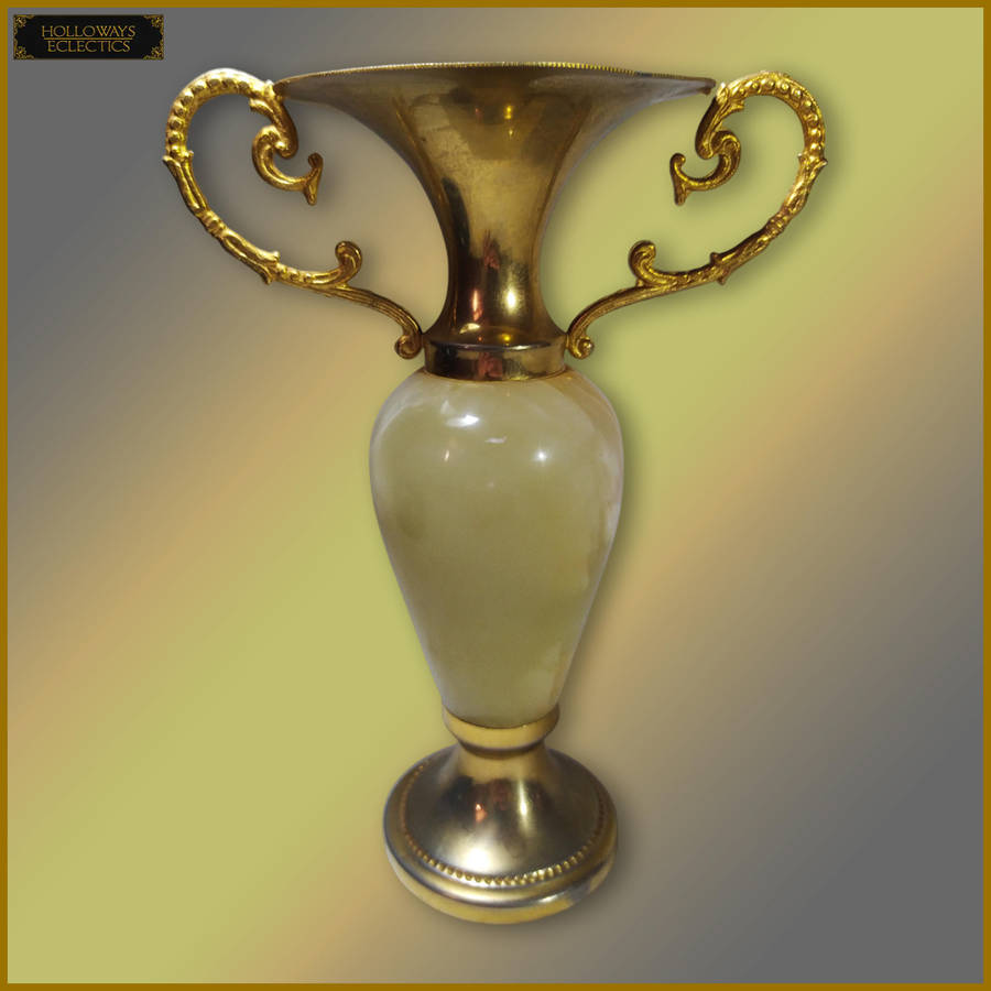 Vintage Roman Tropaion Onyx Vase