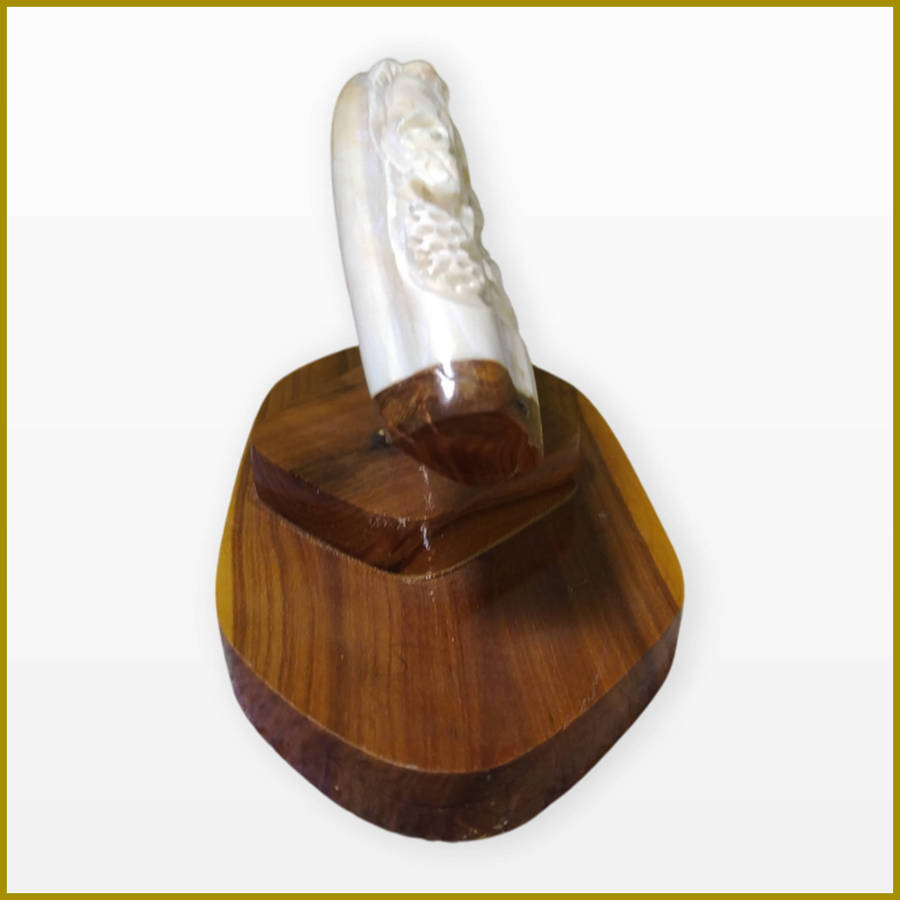 Carved Warthog Tusk Ornament