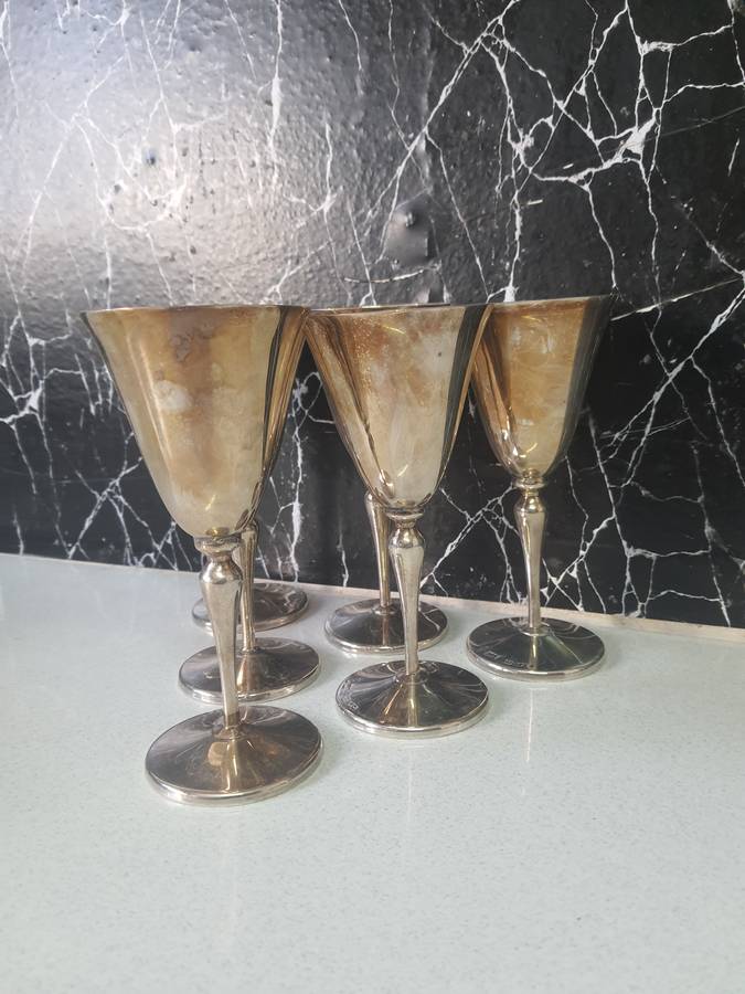 STUNNING X6 GOBLETS WITH STAMPS - WOW - WOW - WOW - DONT MISS THIS AUCTION! STAMPED!