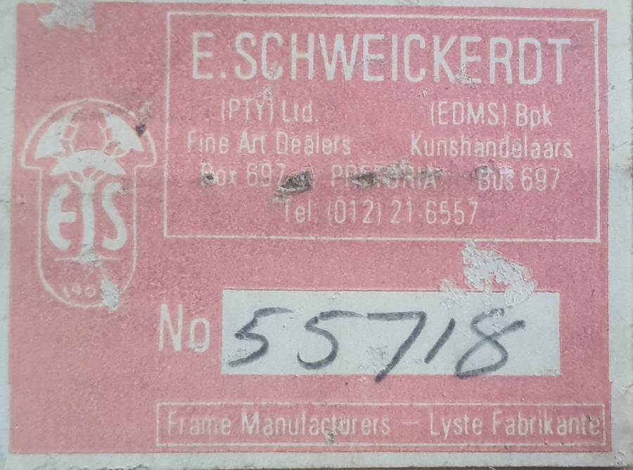 600X700 UNKNOWN OIL ON BOARD - PATHWAY BETWEEN TREES. STUNNING STILL LIFE!