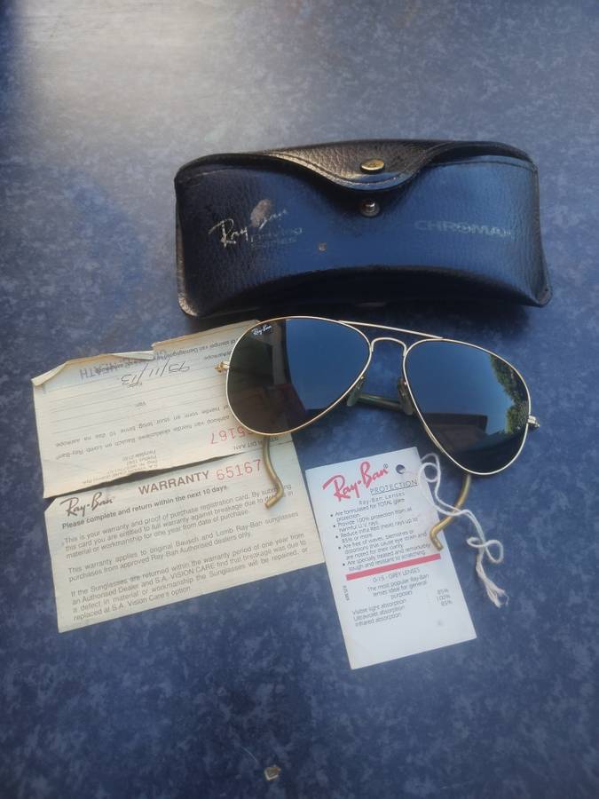 #3 - MINT -Ray-Ban USA B&L Diamond Hard Aviator Outdoorsman 62mm W1508 Survivor Sunglasses - BUYNOW!