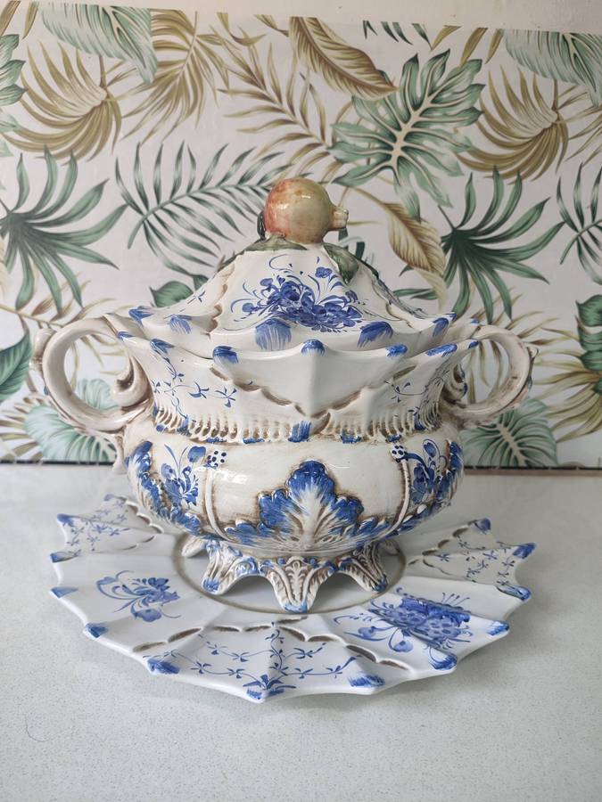 #3 VINTAGE ITALY BASSANO CERAMIC TUREEN SET
