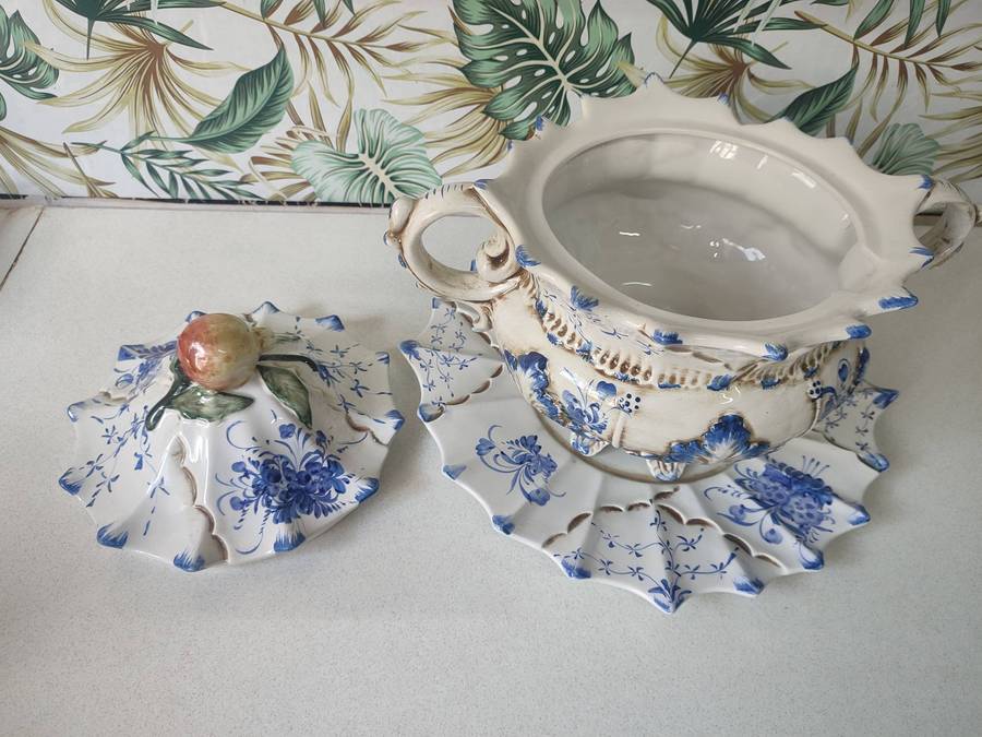 #3 VINTAGE ITALY BASSANO CERAMIC TUREEN SET