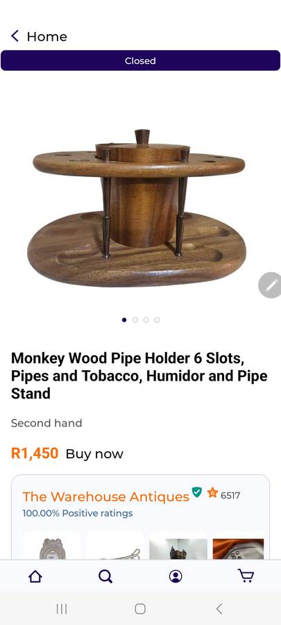 STUNNING 6 STAND MONKEYPOD PIPE STAND - RETAIL R1450.00 IN EXCELLENT CONDITION!