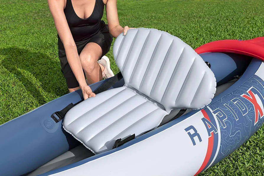 Bestway Hydro-Force Rapid X1 Inflatable Kayak, Inflatable 1 Person Kayak Set with Hand Pump and Carr
