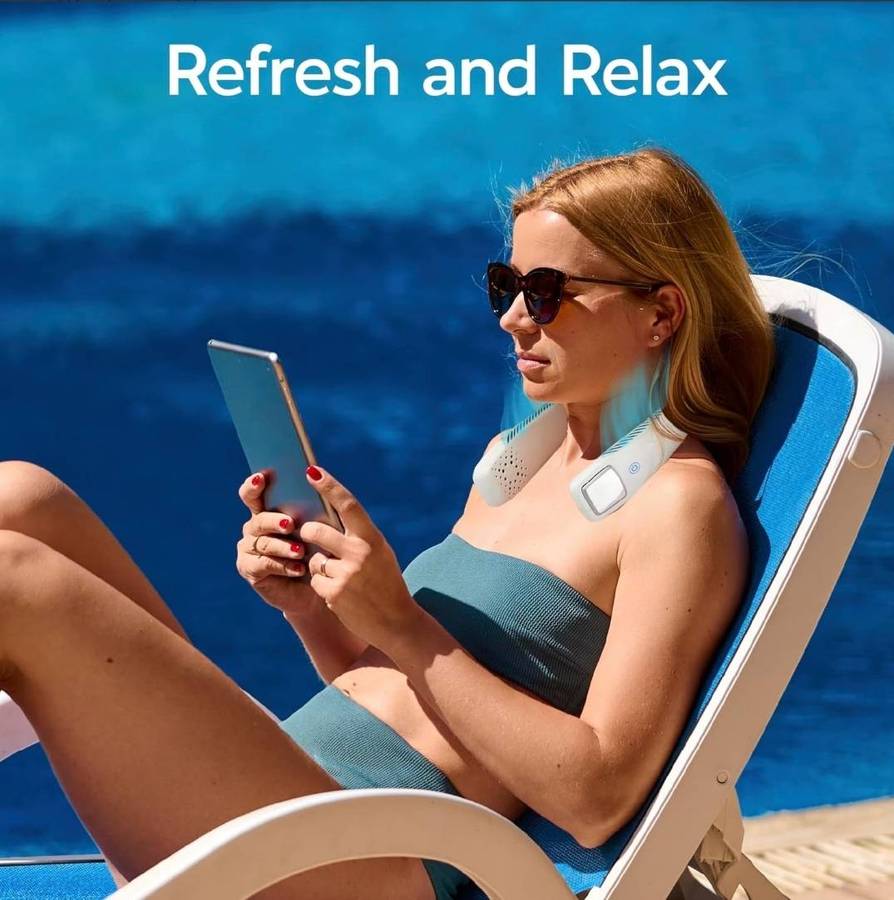 Personal Air Cooler - Portable 3-Speed Neck Fan