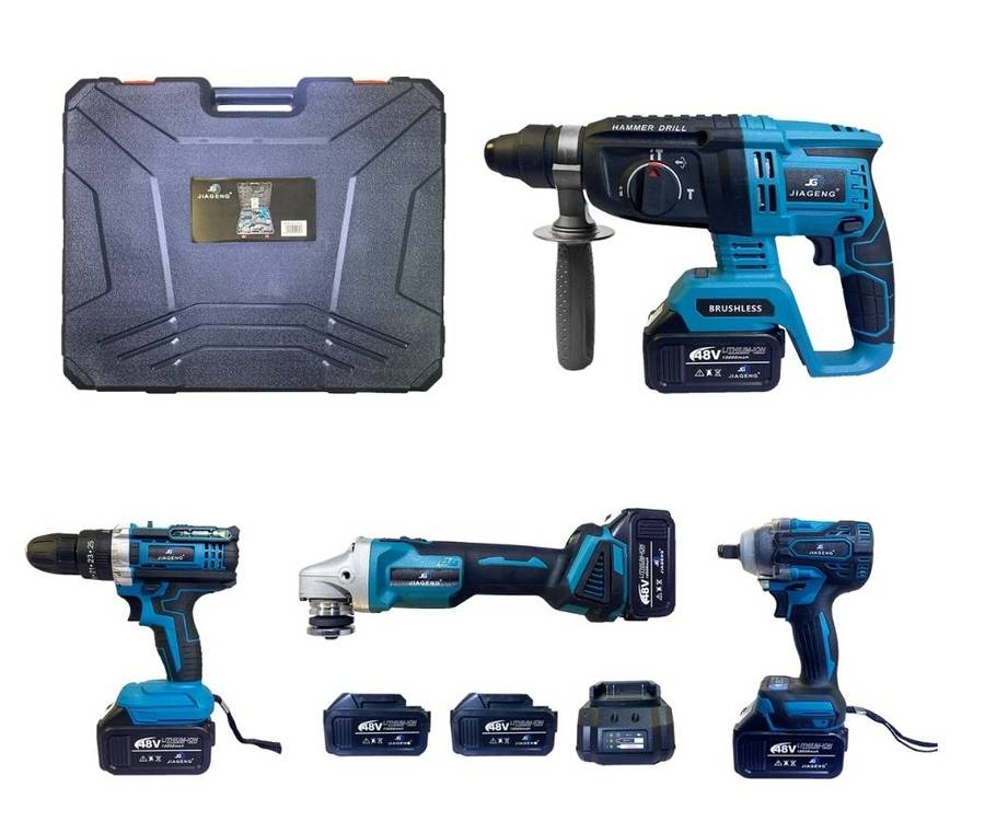 Multi-Function Power Tool Set Combination with Chargeable Cordless Drill
