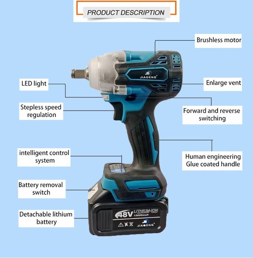 Multi-Function Power Tool Set Combination with Chargeable Cordless Drill