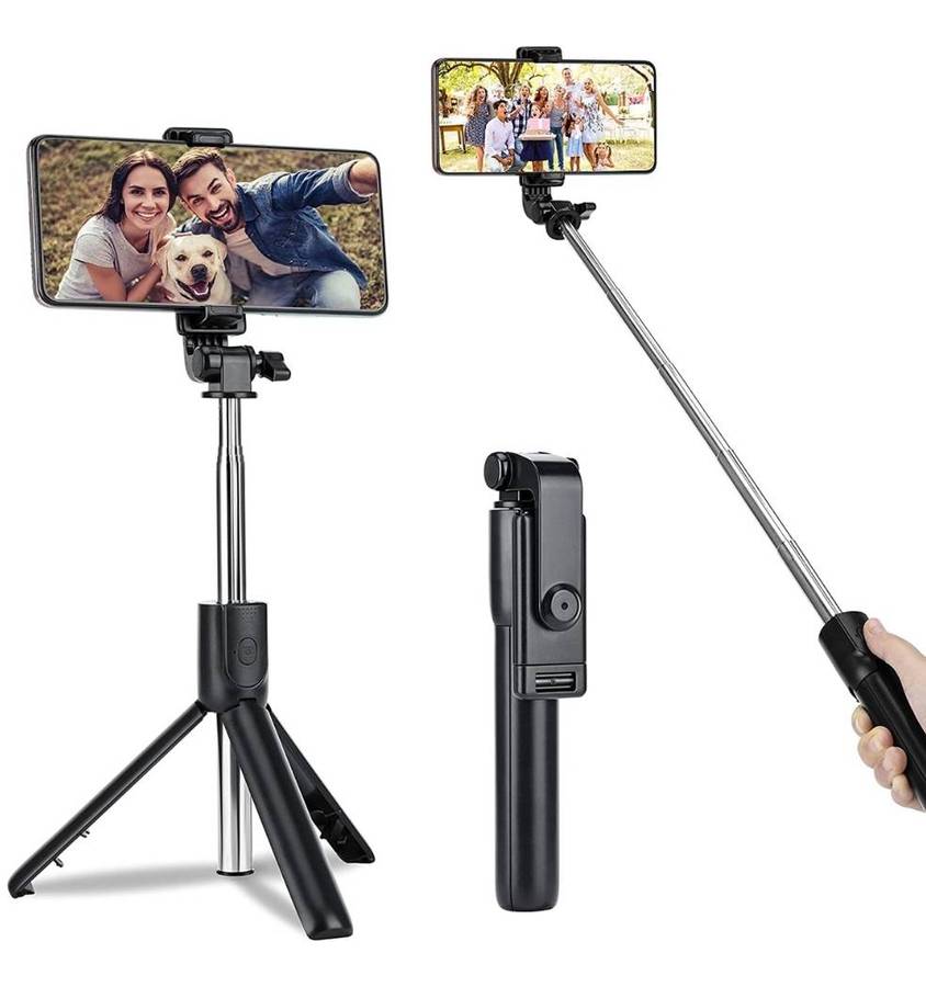 Portable Selfie Stick Phone Tripod with Wireless Remote Stand 360 Rotation