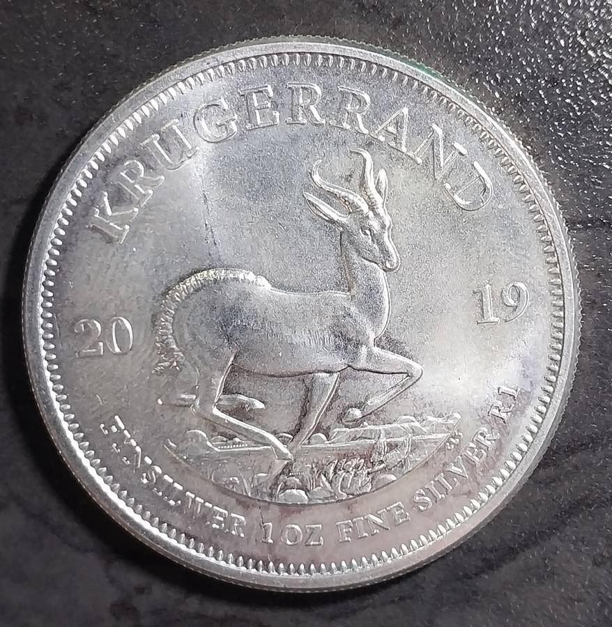 1oz Silver Kruger Rand Coins 99.9% 2019