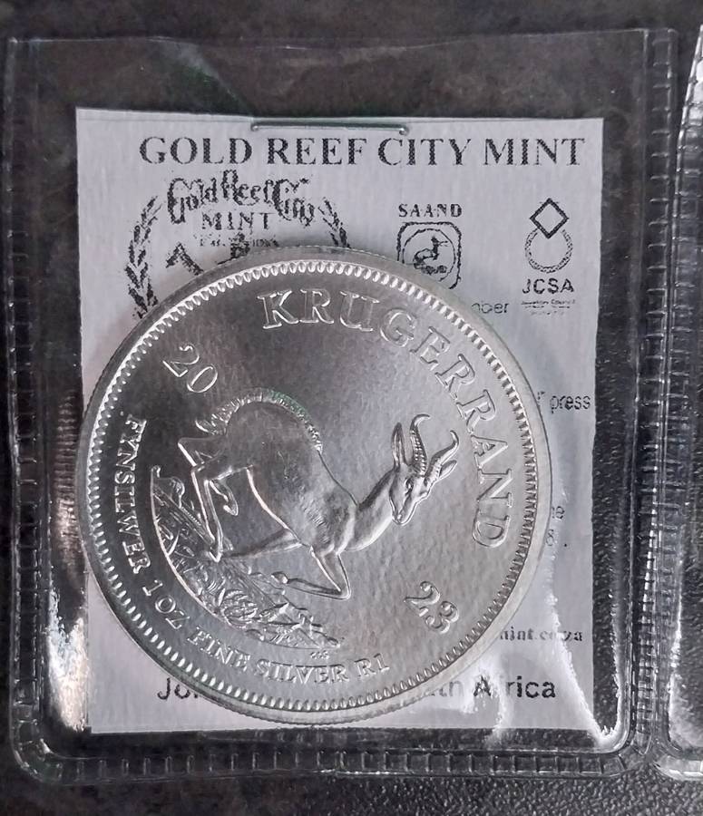 1oz Silver Kruger Rand Coins 99.9% 2023