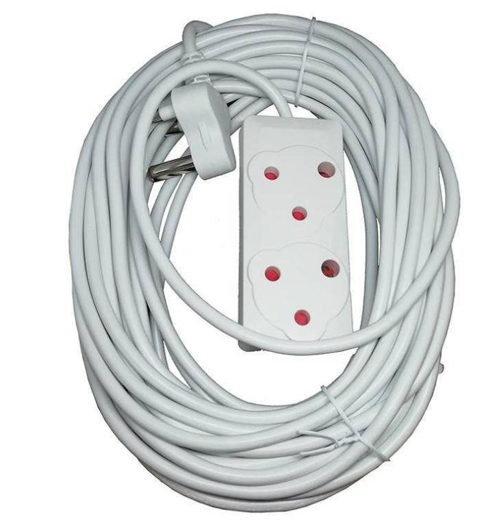 15m Extension Cord With A Two-Way Multi-Plug Extension Lead