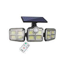 122 LED Waterproof Solar Flood Light with Remote -  3 Head Adjustable