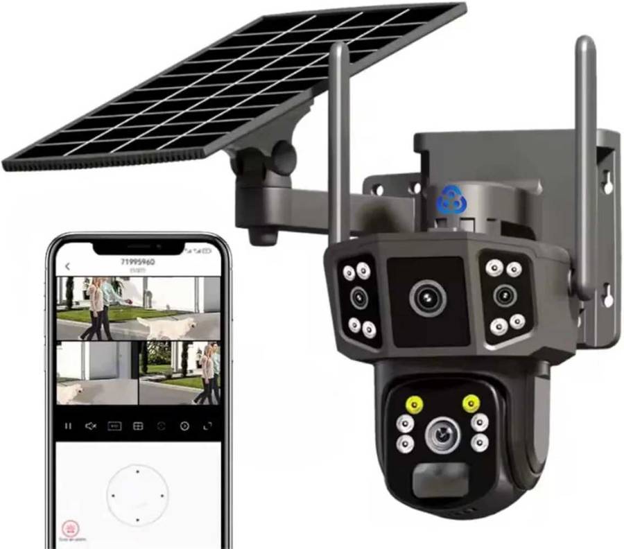 4G WiFi CCTV Surveillance Camera With Solar ,Smart Detection Cloud Storage
