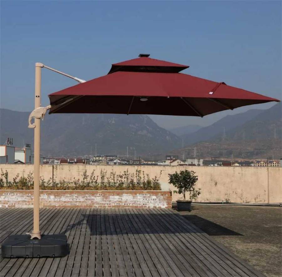 Premium Cantilever Patio Umbrella  Outdoor Offset Umbrella for Garden, Deck, and Poolside Shade