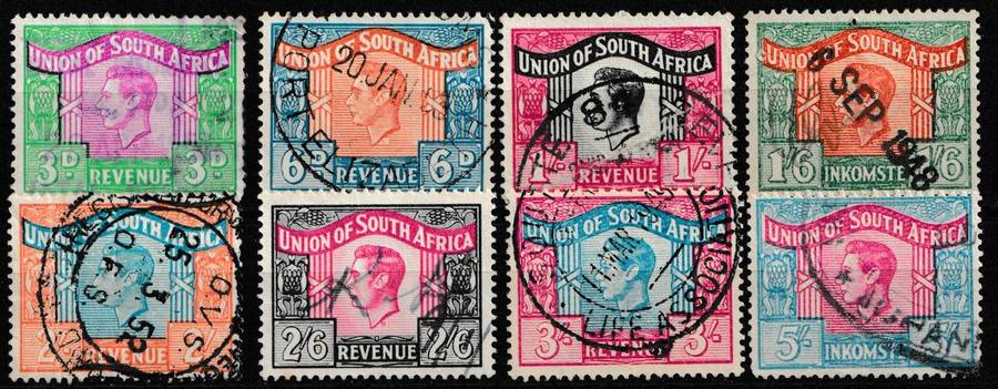 UNION PART SET REVENUE STAMPS.