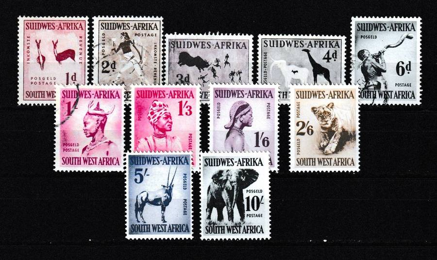 SWA 1954 DEF. ISSUE 5 TOP VALUES MNH