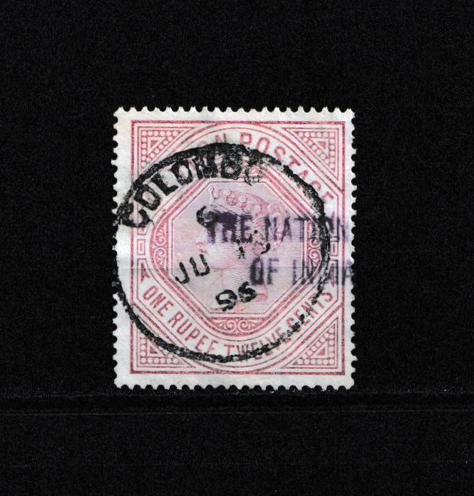 CEYLON 1887 USED COLOMBO GOOD CANCEL FINE STAMP