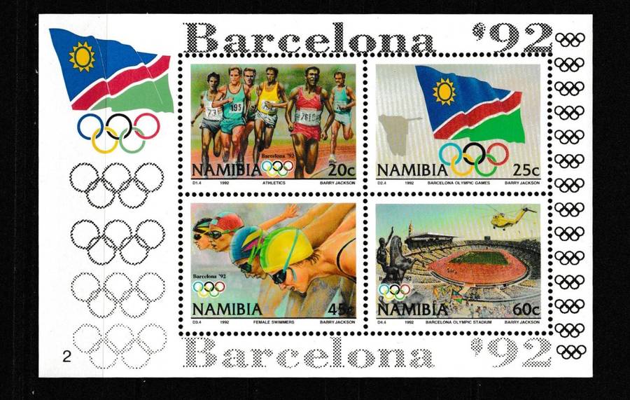NAMIBIA 1992 OLYMPICS MINI SHEET