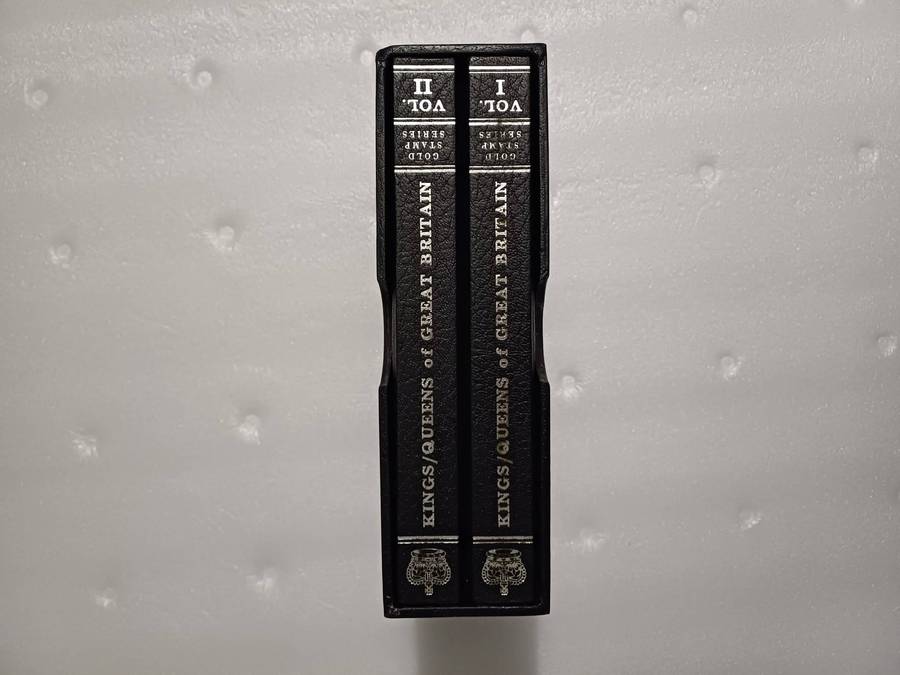 1977 set of 49 x 23ct and 12ct gold stamps. Kings and Queens of England.