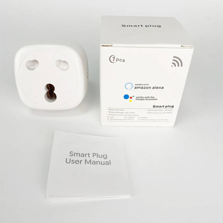 Zigbee Smart Plug 16A TUYA South African Power AC Plug Socket