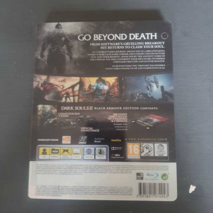 Dark souls II black Armour edition steel case 2x disc like new ps3