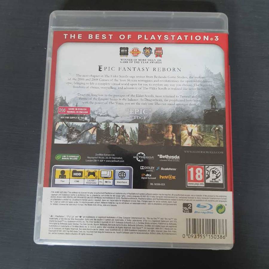 Skyrim ps3 game