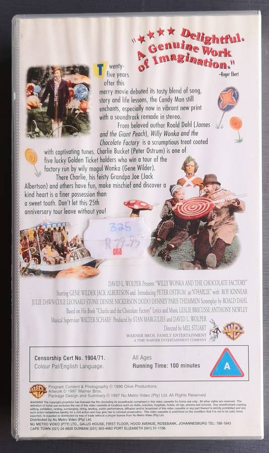 Willy Wonka and the chocolate factory (VHS)
