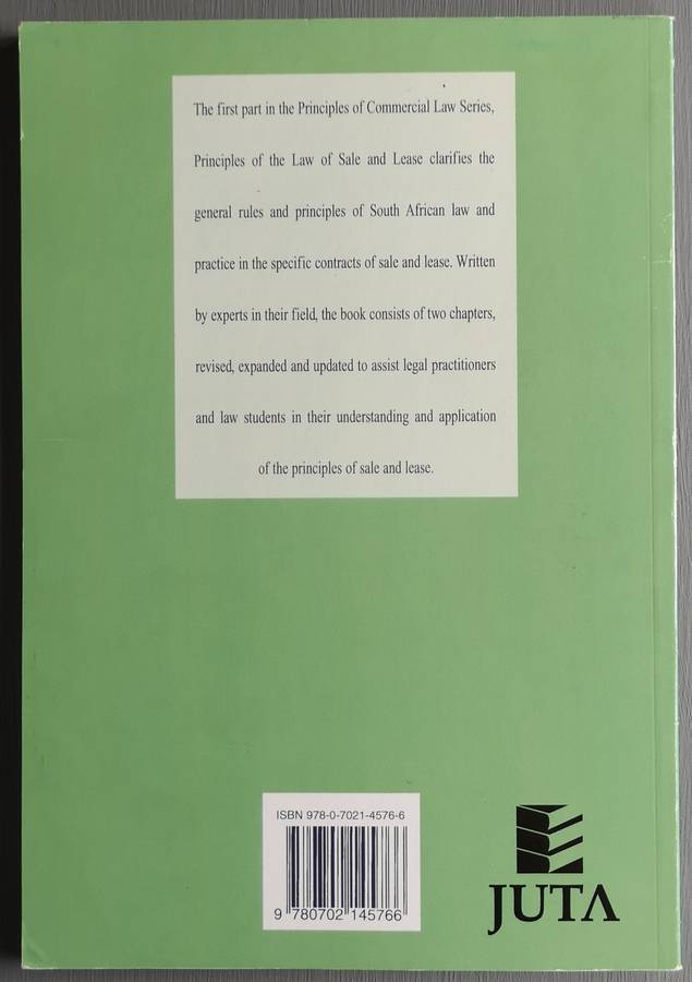 Priciples of the Law of Sale & Lease