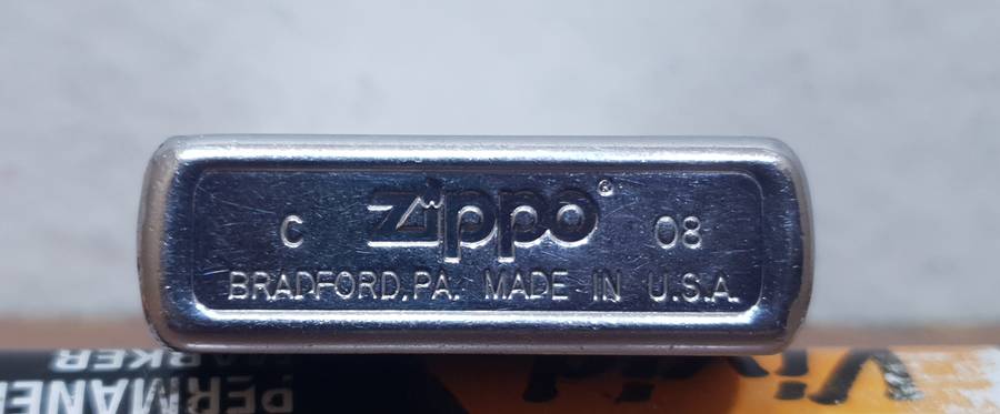 Demo stock - Authentic USA made Classic Brushed Chrome style Zippo Lighter in good condition.