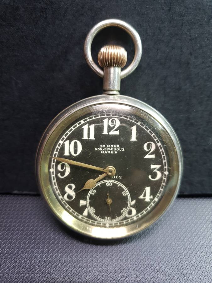 Rare Electa 30 Hour Non Luminous Mark V - World War I British Army RFC Pilots official Pocket watch