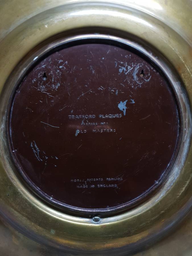 Very large Antique Brass wall mountable plaques by Trafford Plaques - England , Series 1, Old master