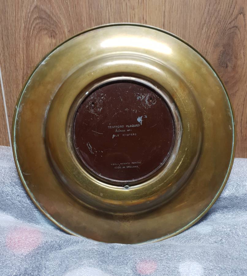 Very large Antique Brass wall mountable plaques by Trafford Plaques - England , Series 1, Old master